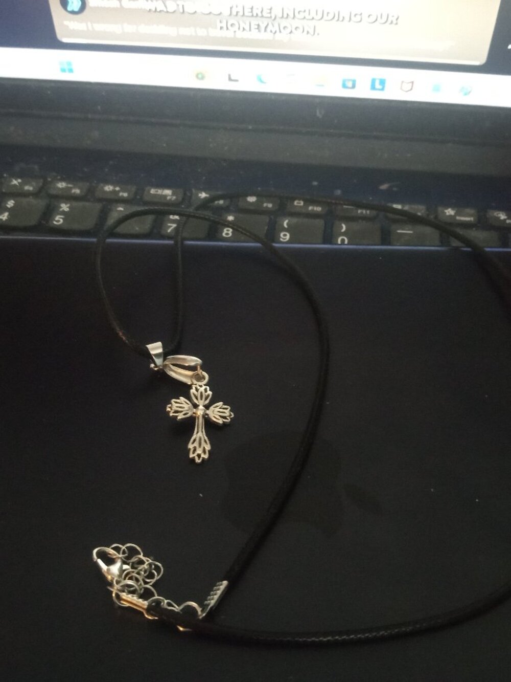 Handmade Cross Silver Plated Necklace